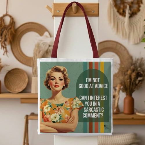 Sarcastic Comment Retro Tote Bag