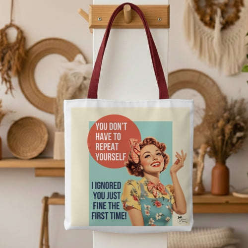 Ignored You Retro Tote Bag