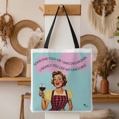 Unicorn Retro Tote Bag