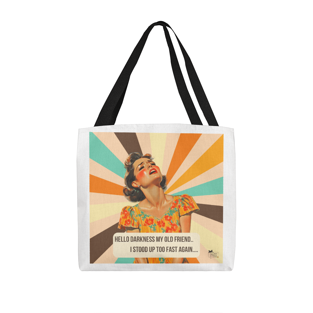 Hello Darkness Retro Tote Bag