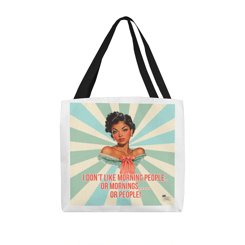 Morning People Retro Tote Bag