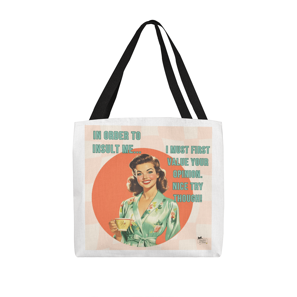 Nice Try Retro Tote Bag