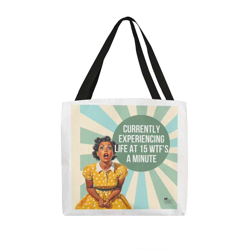 15 WTF's Retro Tote Bag