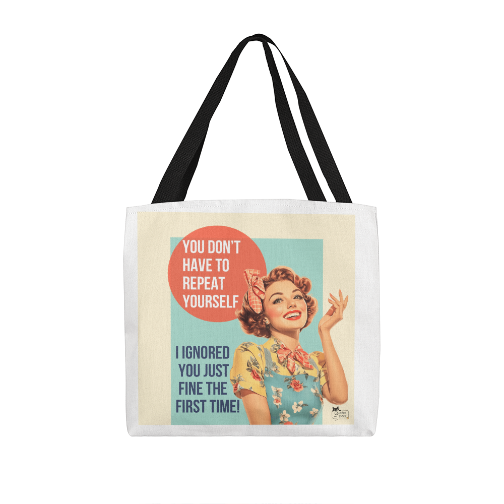 Ignored You Retro Tote Bag