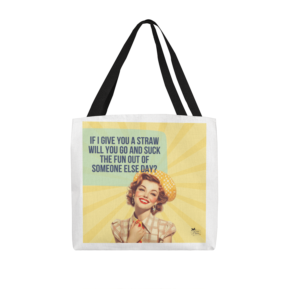 Suck The Fun Retro Tote Bag