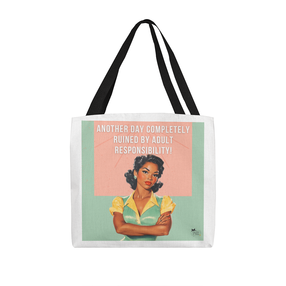 Adult Responsibility Retro Tote Bag