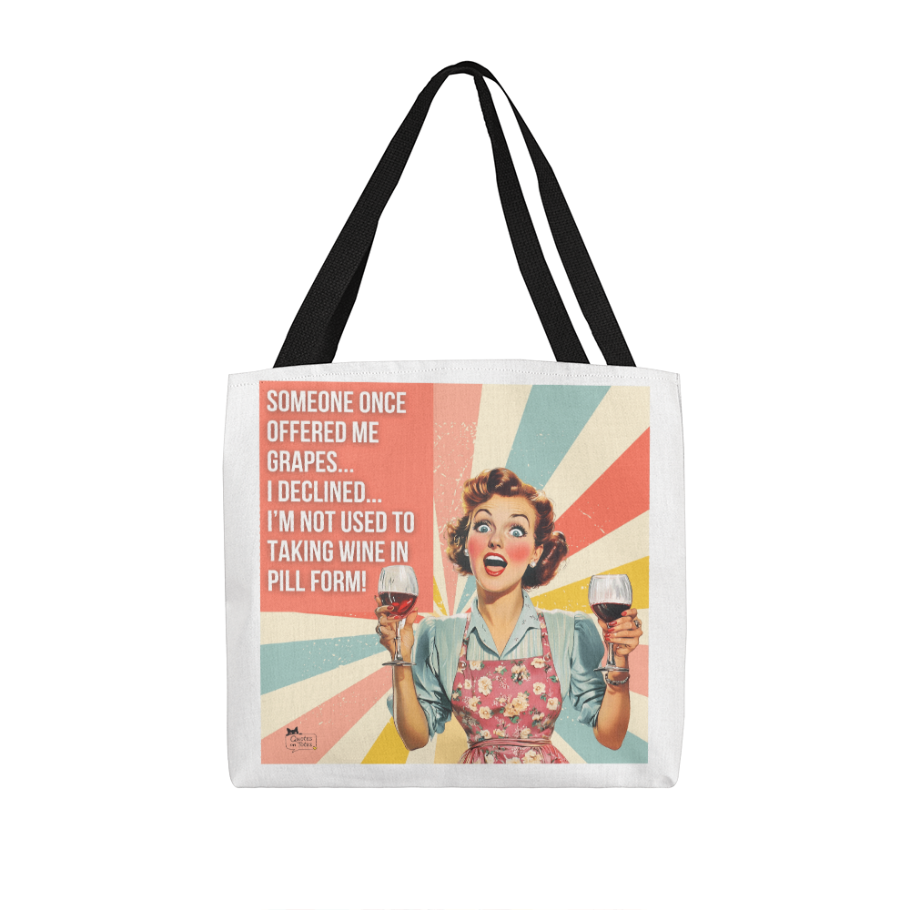 Grapes Retro Tote Bag