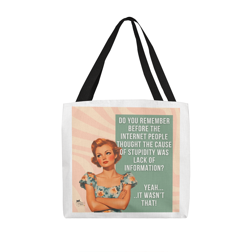 Lack of Information Retro Tote Bag