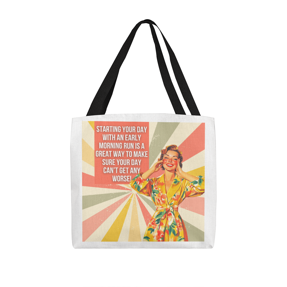 Morning Run Retro Tote Bag