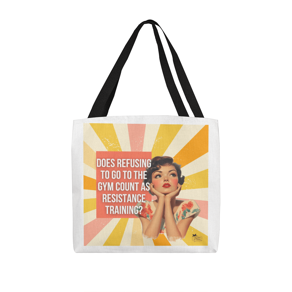 Resistance Training Retro Tote Bag