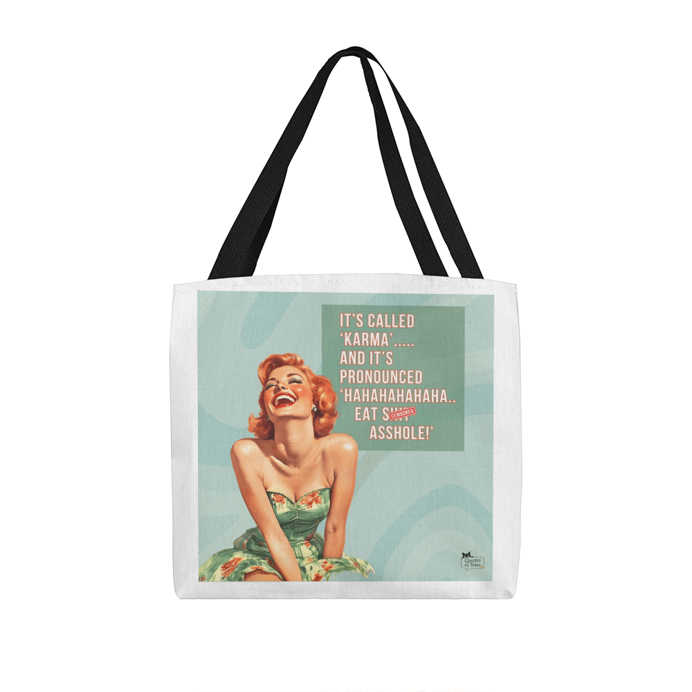 Karma Retro Tote Bag