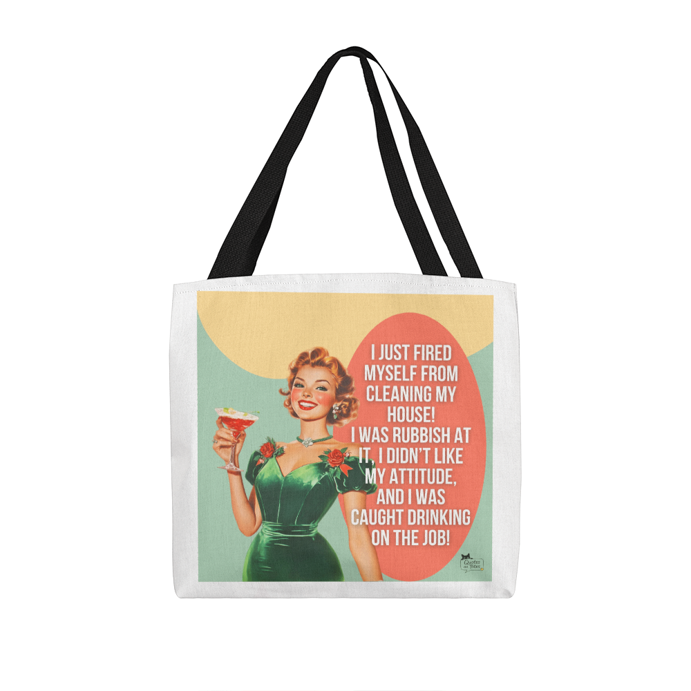 Drinking on the Job Retro Tote Bag