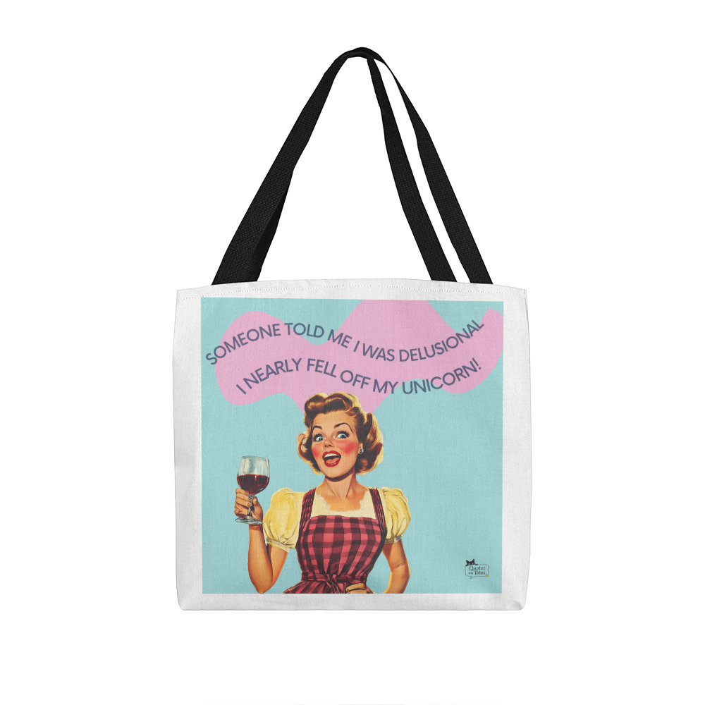Unicorn Retro Tote Bag