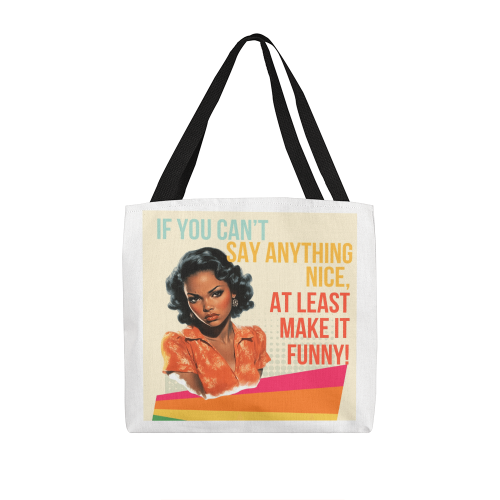 Make It Funny Retro Tote Bag