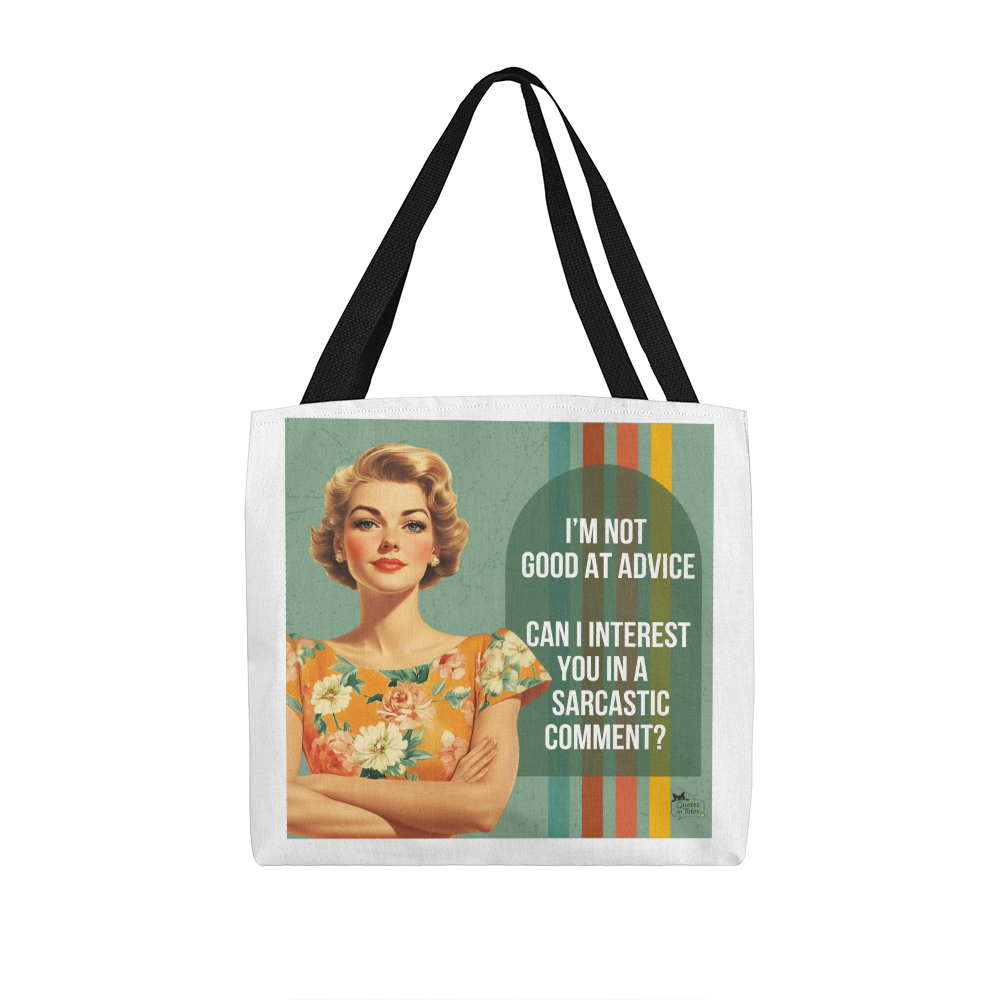 Sarcastic Comment Retro Tote Bag
