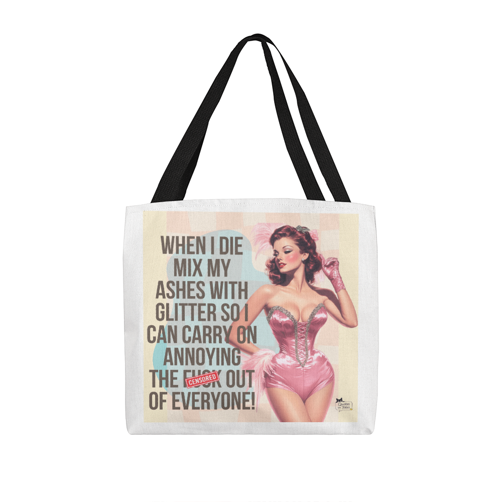 Glitter Retro Tote Bag