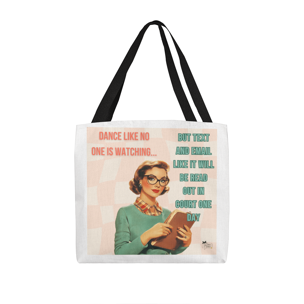 Text and Email Retro Tote Bag