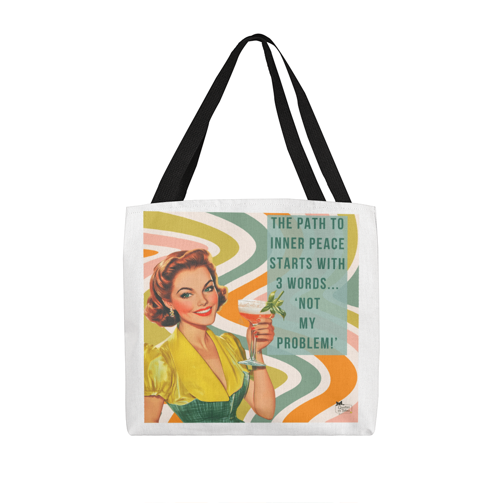 Not My problem Retro Tote Bag