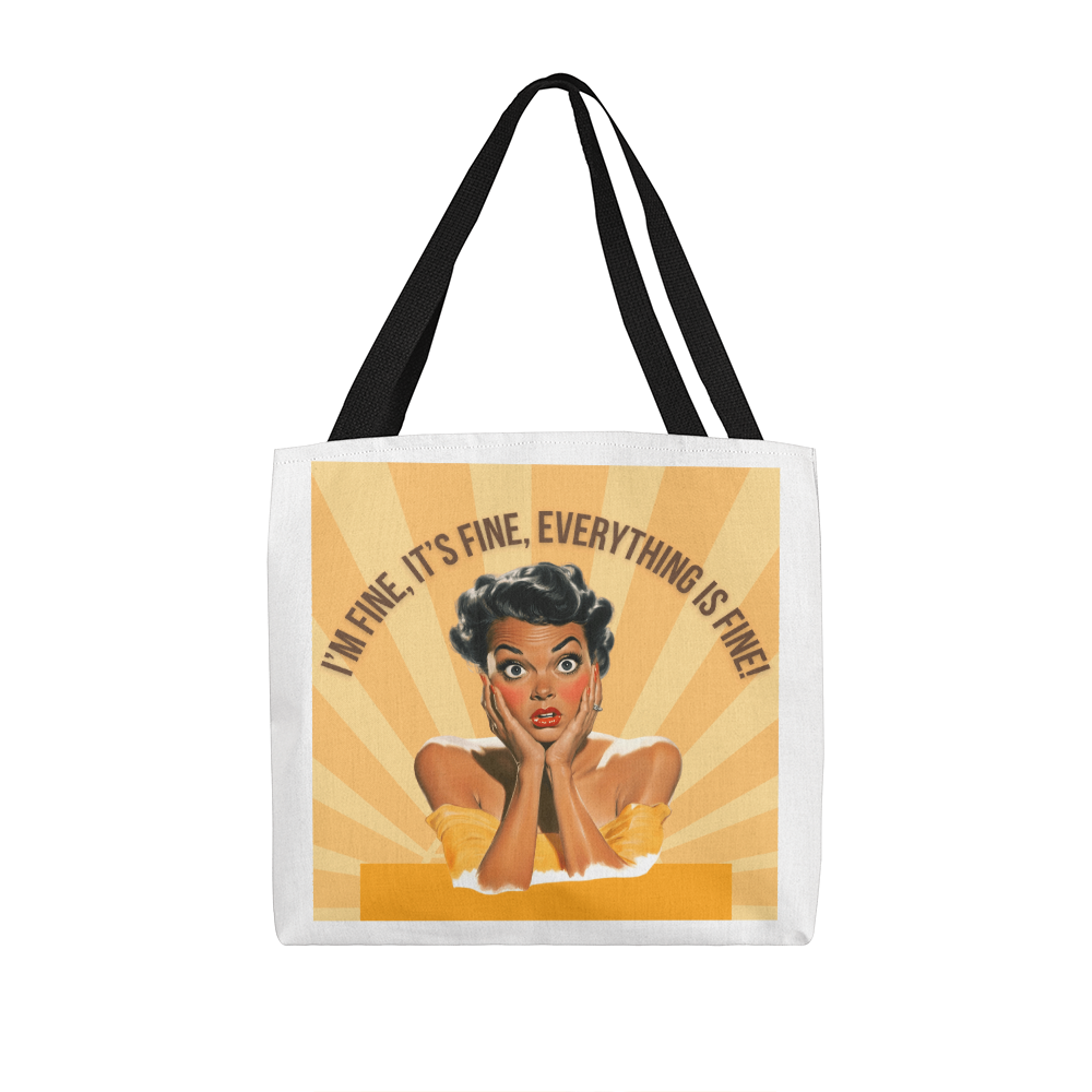 I'm Fine Retro Tote Bag