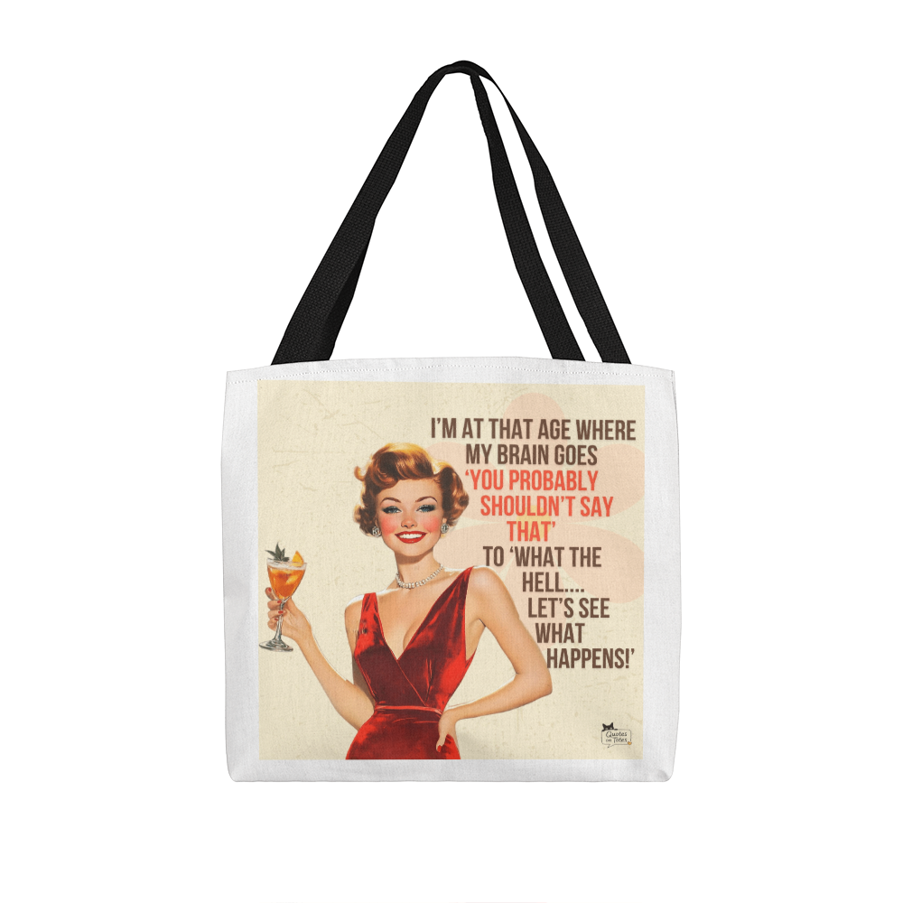Probably Shouldn't Retro Tote Bag