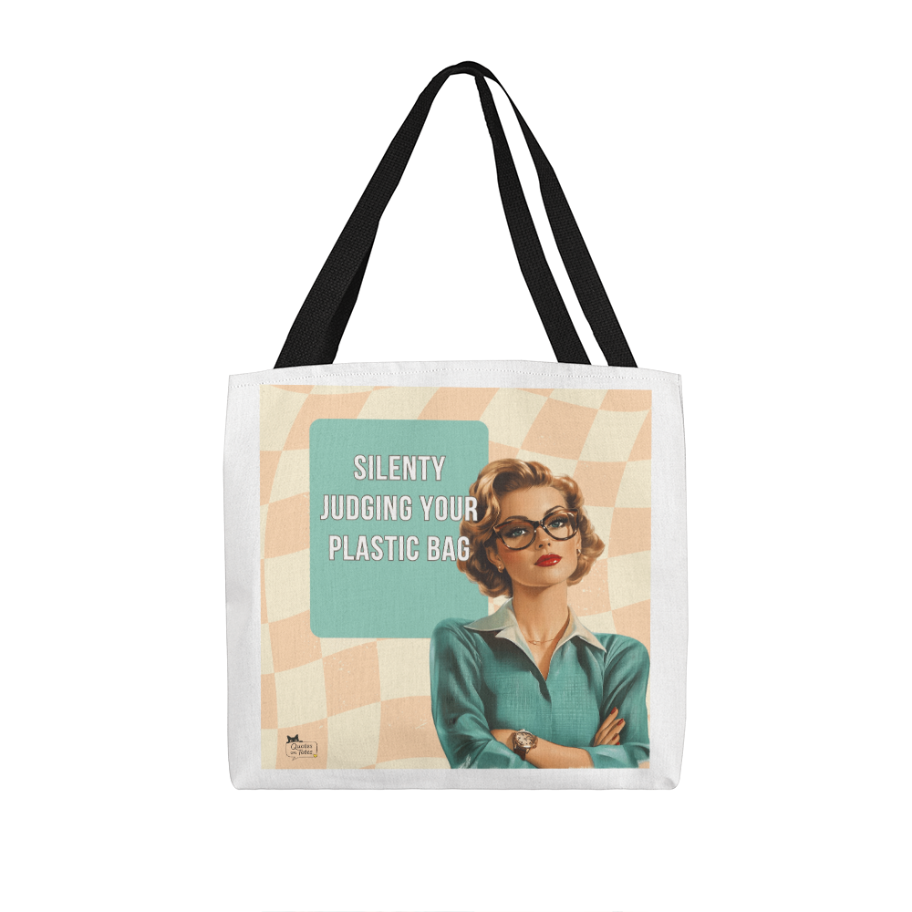 Silently Judging Retro Tote Bag