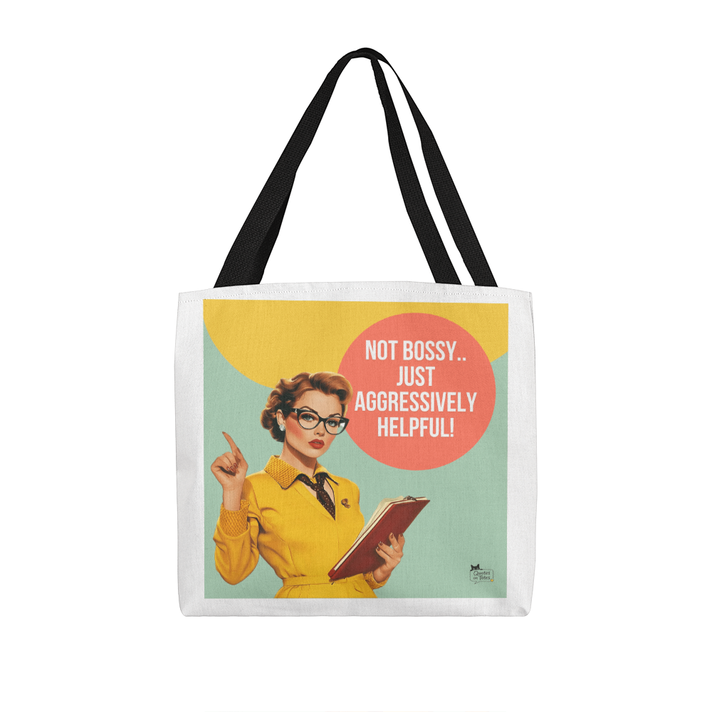 Not Bossy Retro Tote Bag