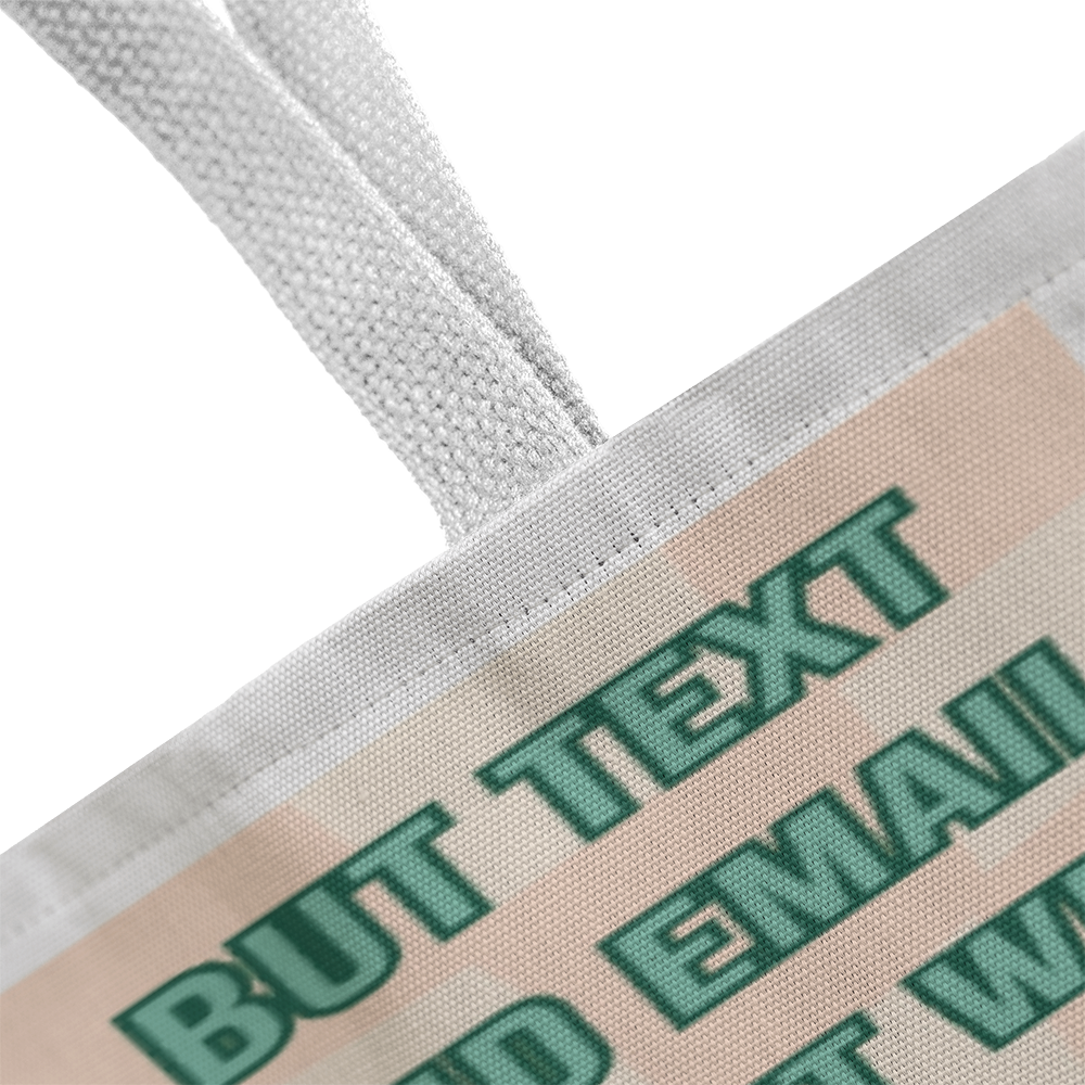 Text and Email Retro Tote Bag