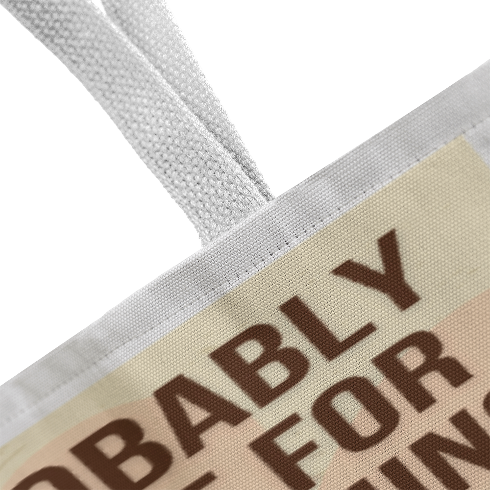 Probably Late Retro Tote Bag