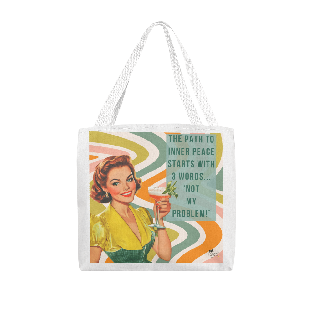 Not My problem Retro Tote Bag