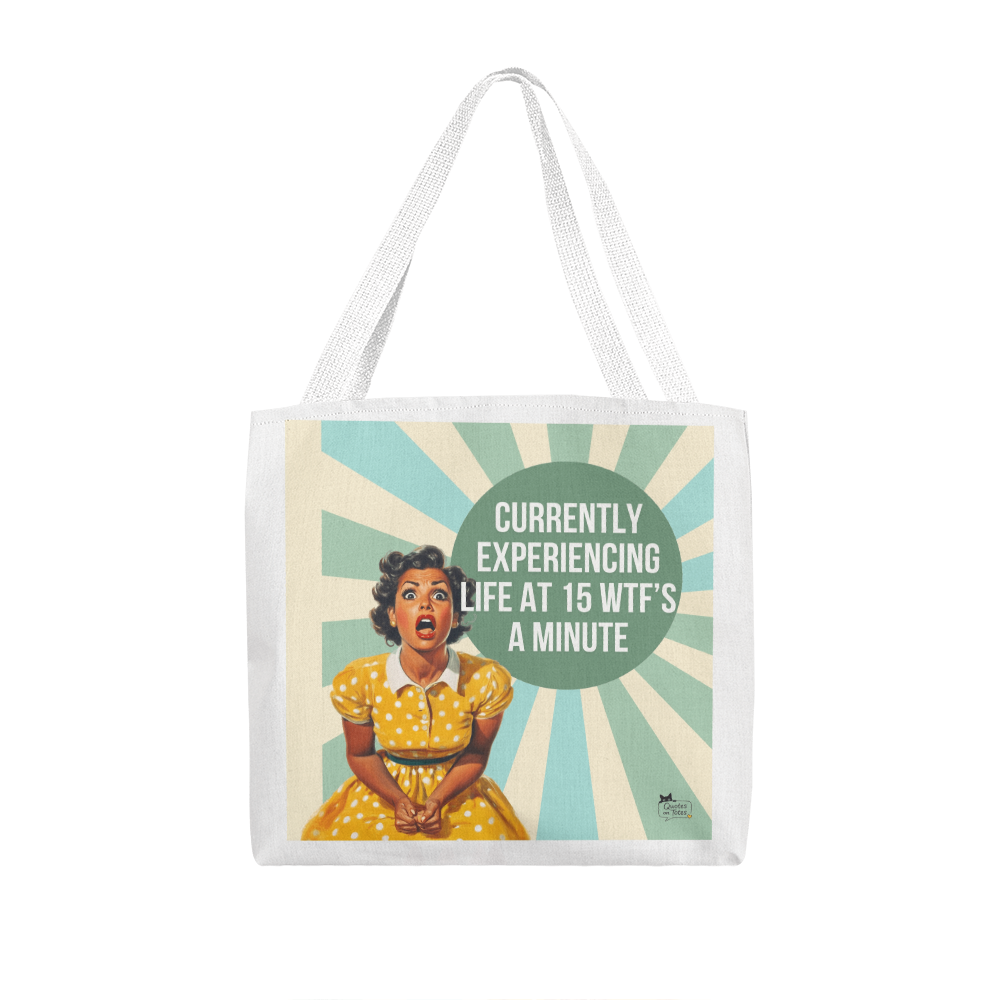 15 WTF's Retro Tote Bag