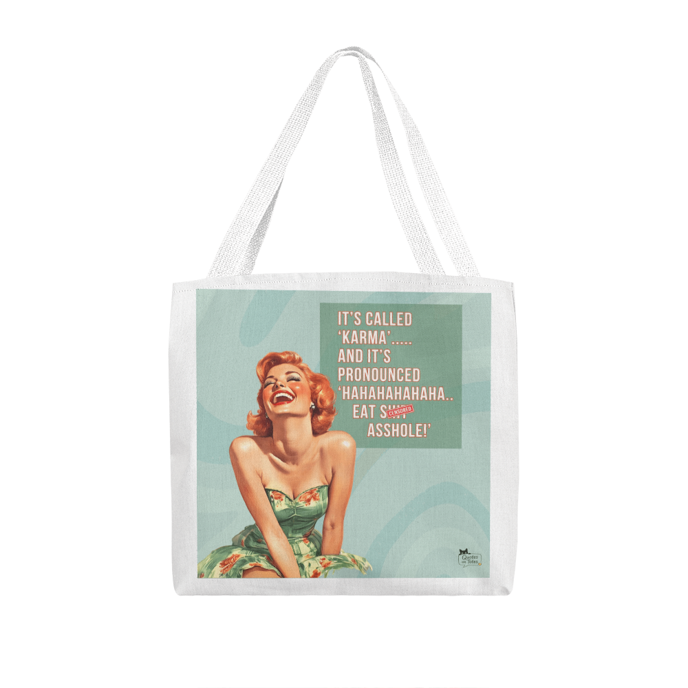 Karma Retro Tote Bag