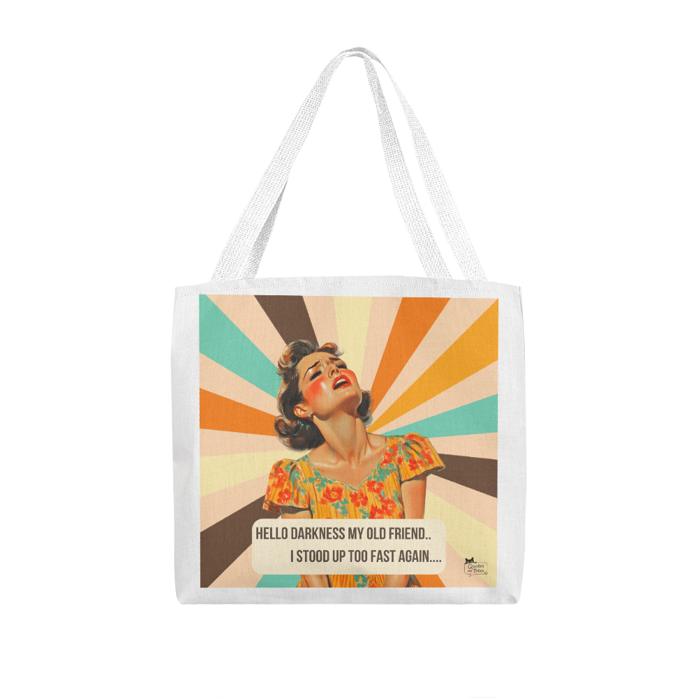Hello Darkness Retro Tote Bag