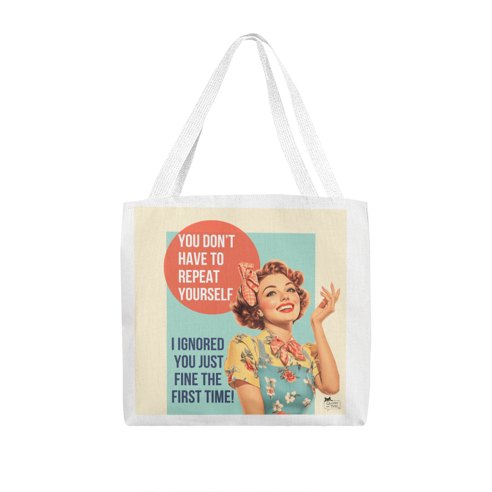 Ignored You Retro Tote Bag