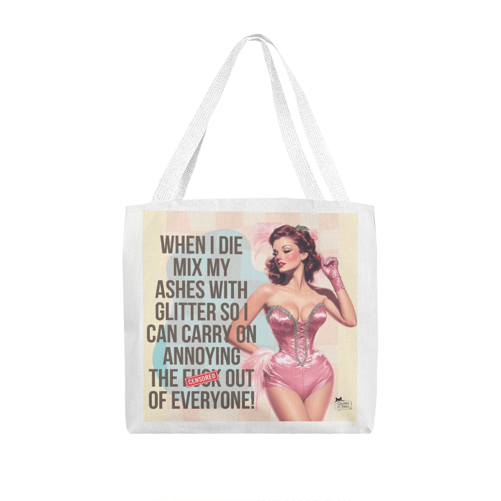 Glitter Retro Tote Bag