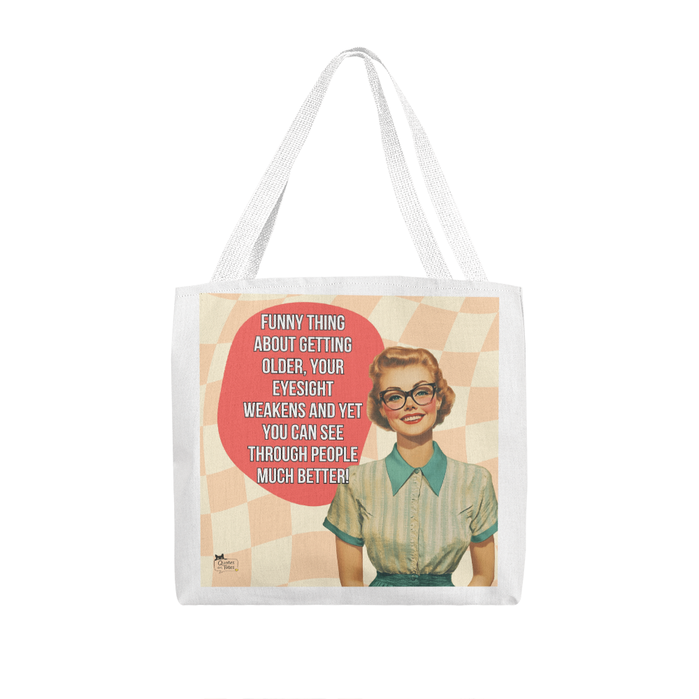Weak Eyesight Retro Tote Bag