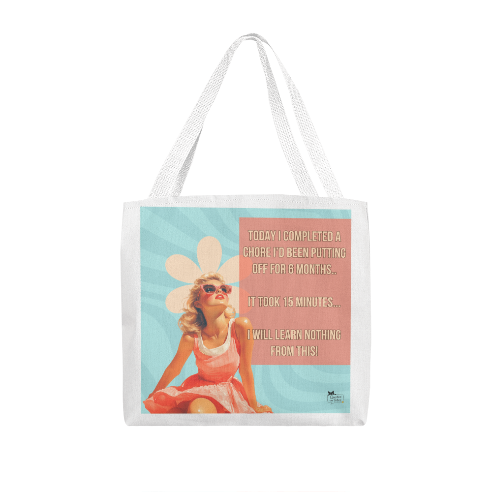 Learn Nothing Retro Tote Bag