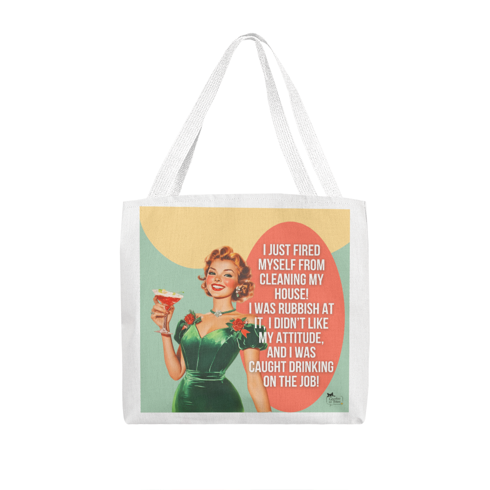 Drinking on the Job Retro Tote Bag