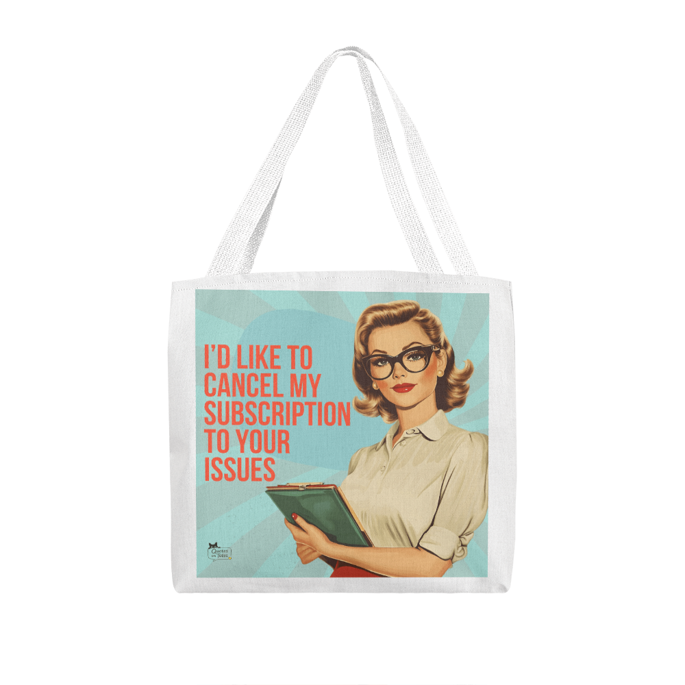 Cancel My Subscription Retro Tote Bag