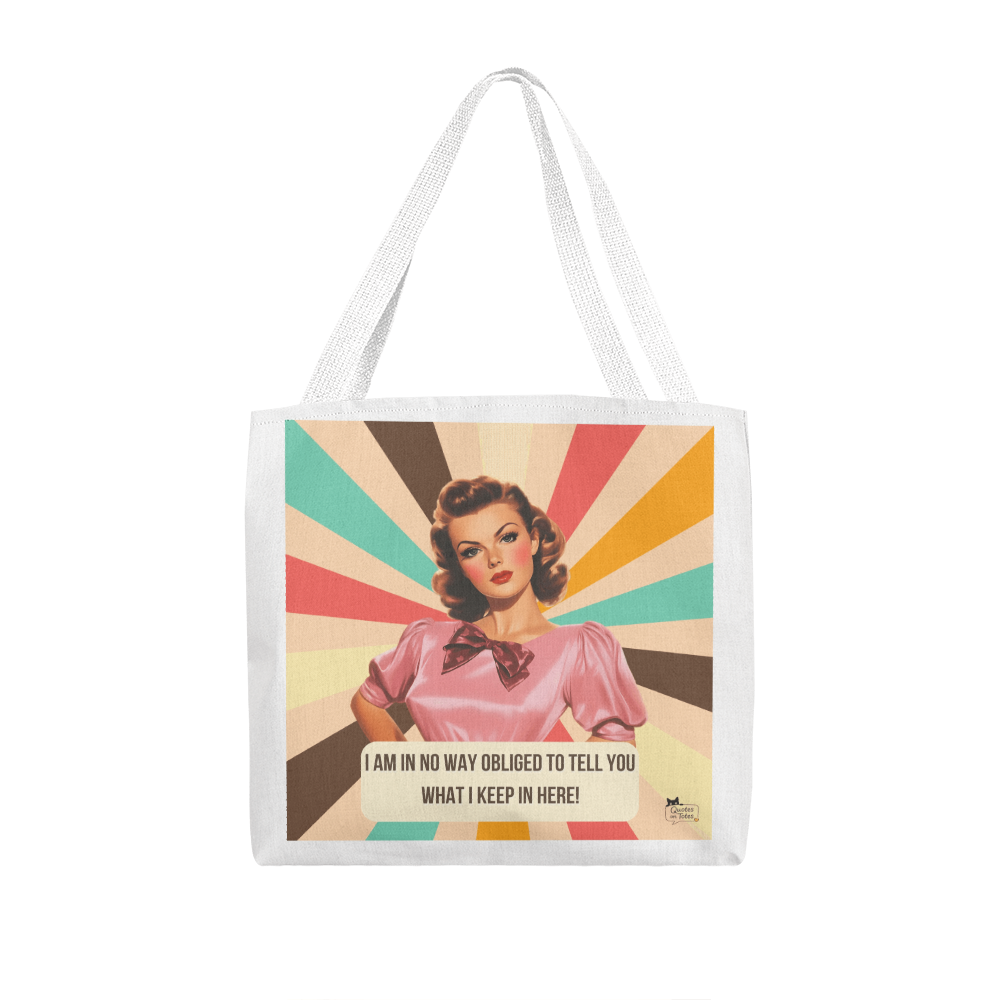 Not Obliged Retro Tote Bag