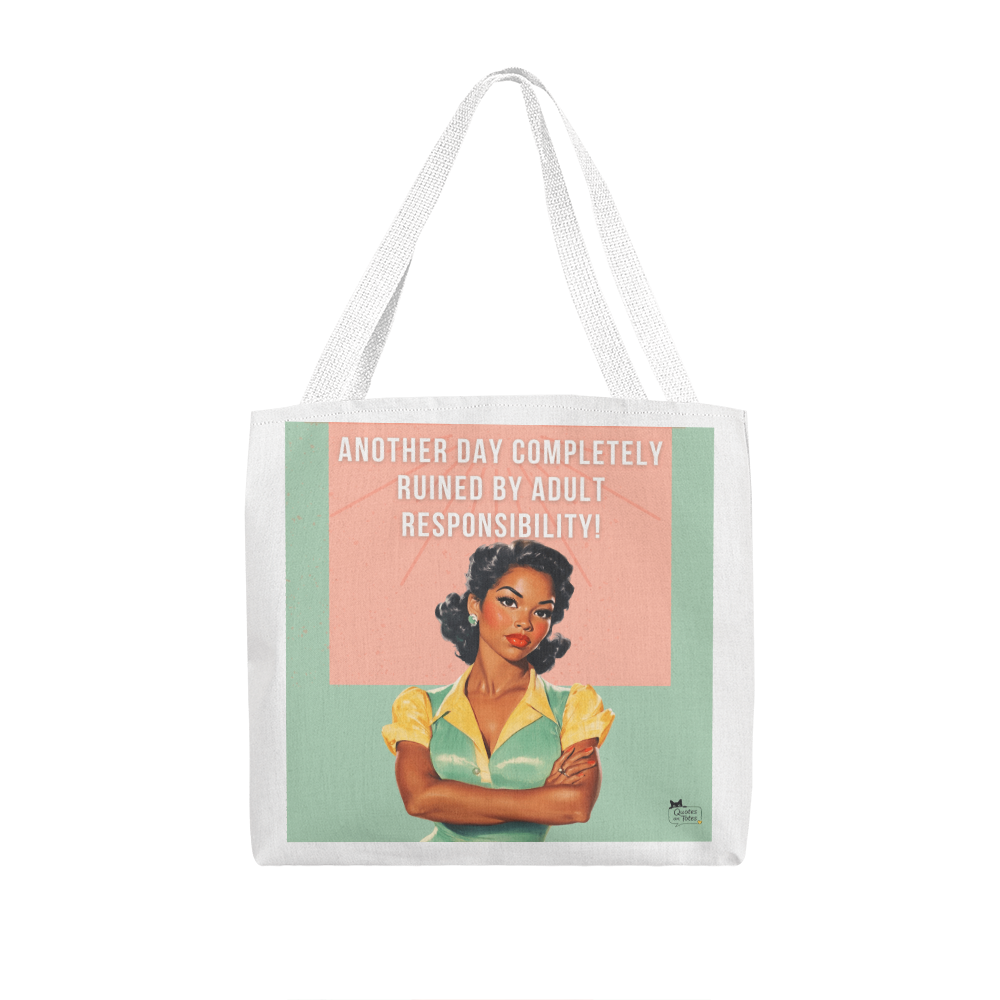 Adult Responsibility Retro Tote Bag