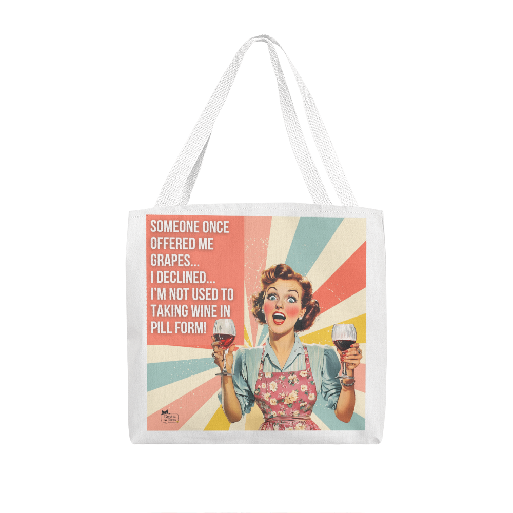 Grapes Retro Tote Bag