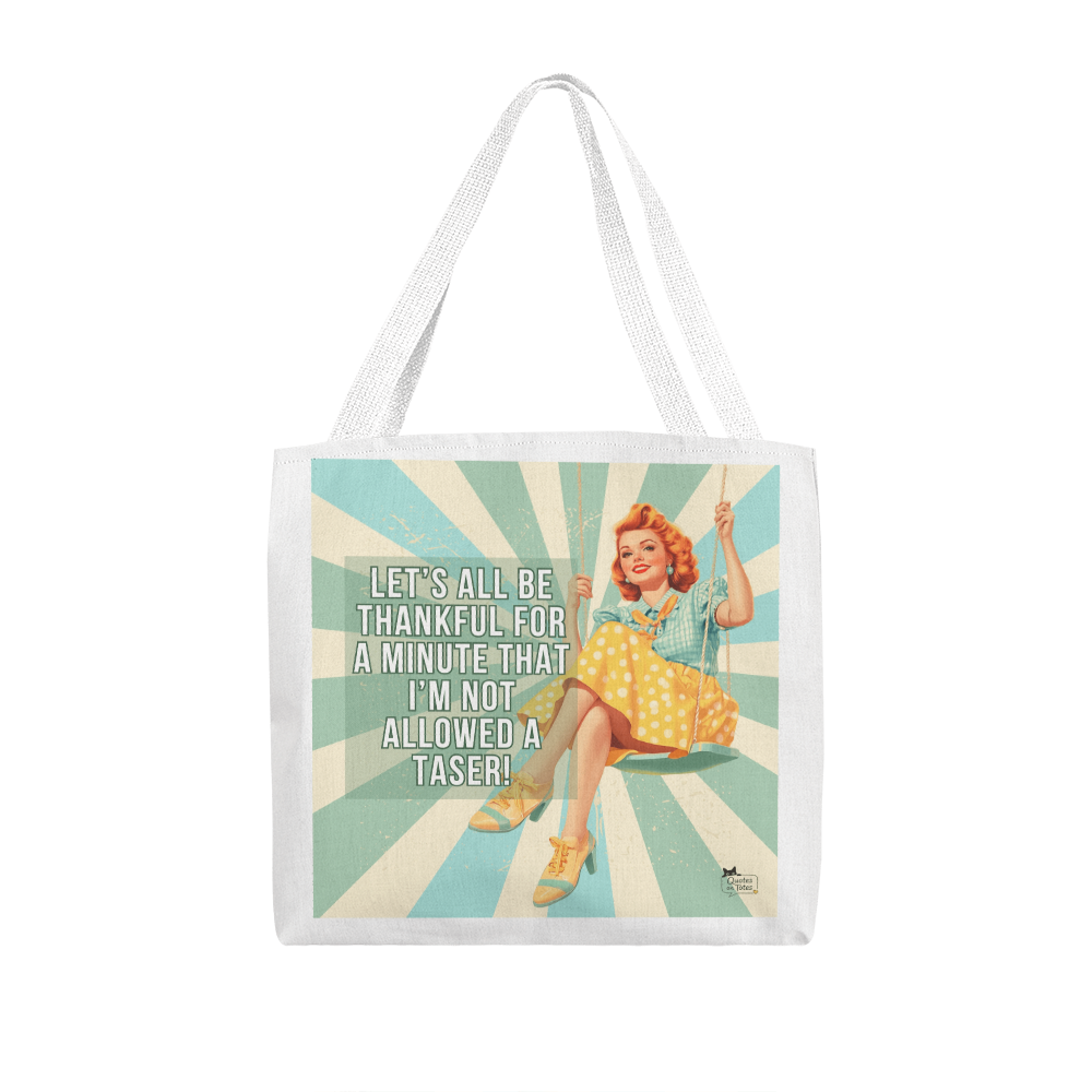 Taser Retro Tote Bag