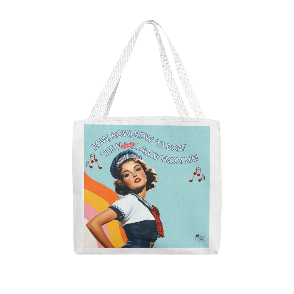 Row Ya Boat Retro Tote Bag