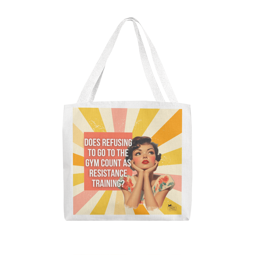 Resistance Training Retro Tote Bag