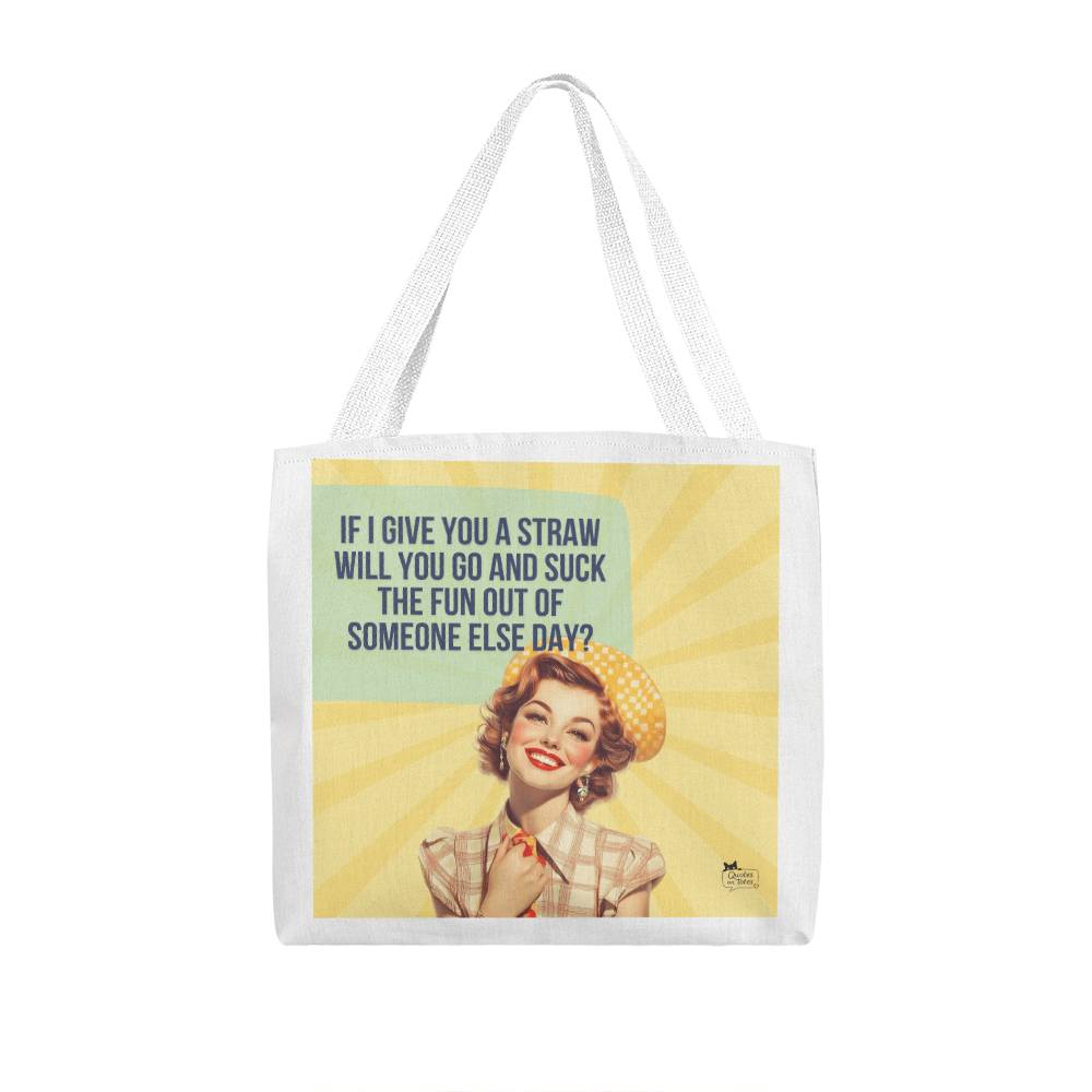 Suck The Fun Retro Tote Bag