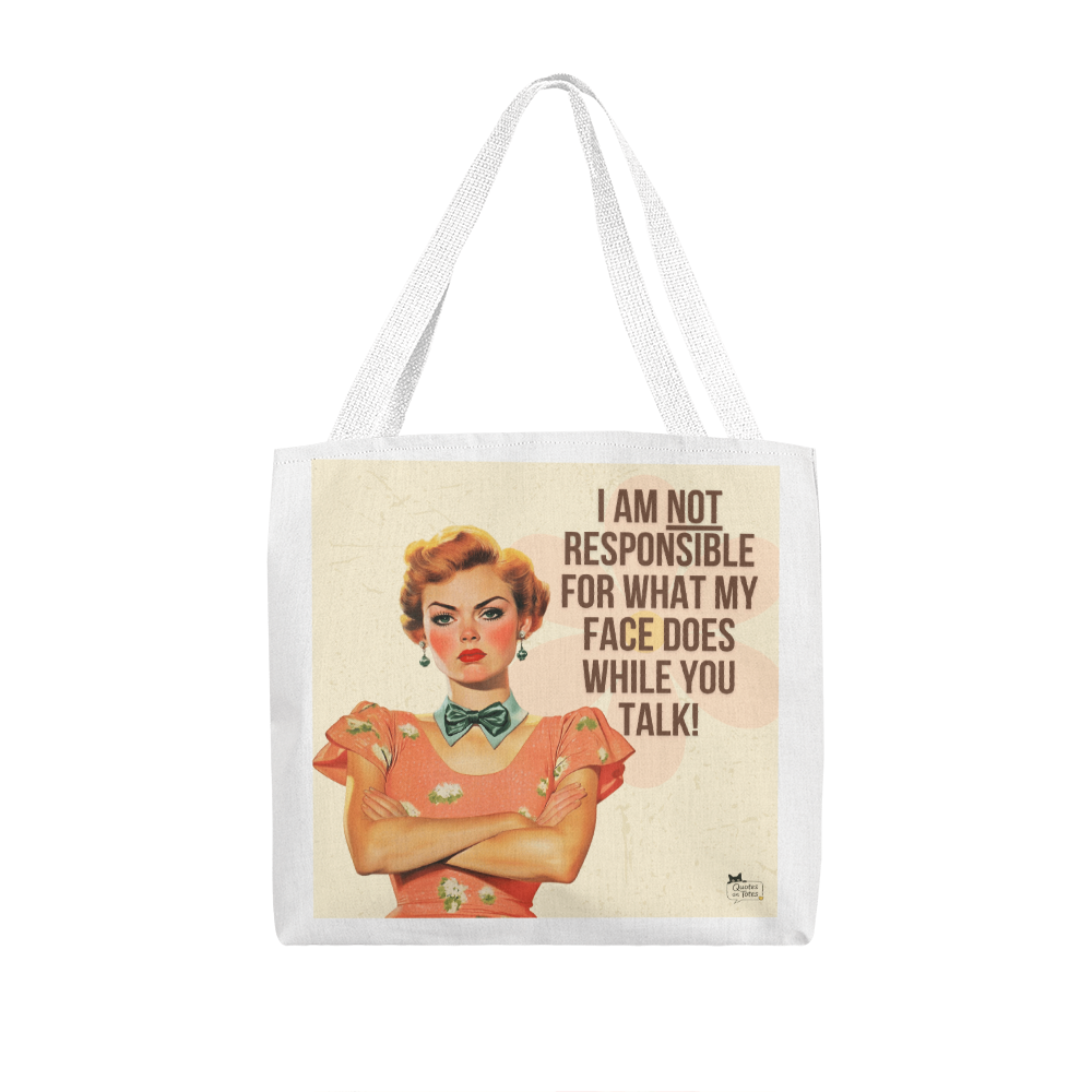 Not Responsible Retro Tote Bag
