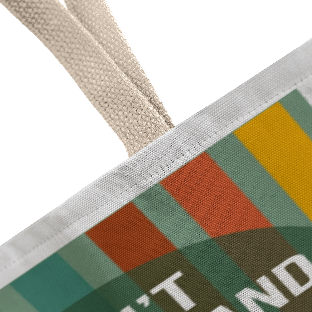 I Don't Care Retro Tote Bag