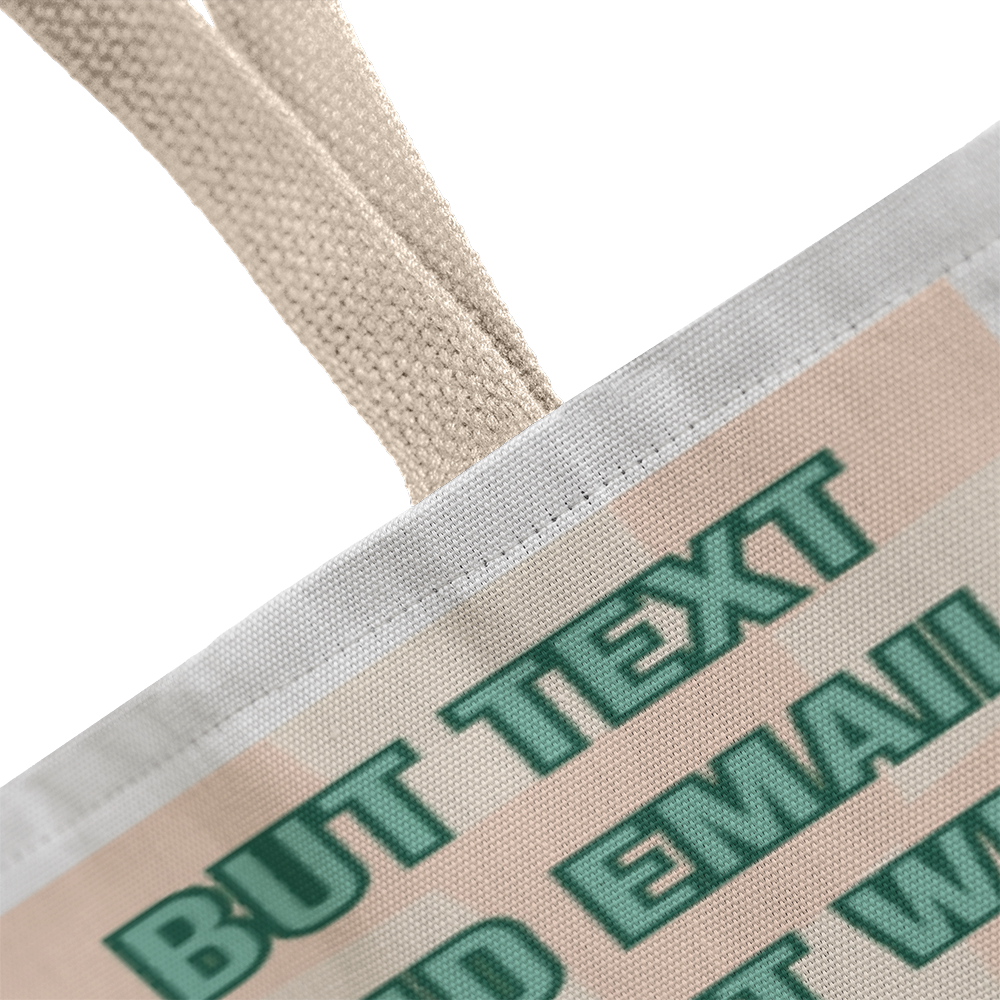 Text and Email Retro Tote Bag