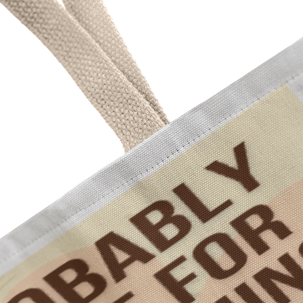 Probably Late Retro Tote Bag
