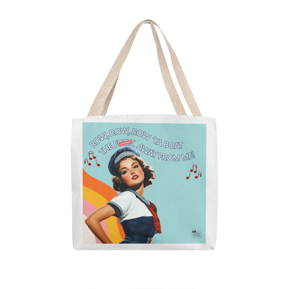Row Ya Boat Retro Tote Bag